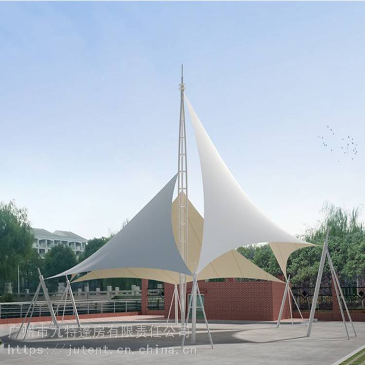 广东景区公园艺术景观膜结构遮阳棚飞燕张拉膜结构定做安装