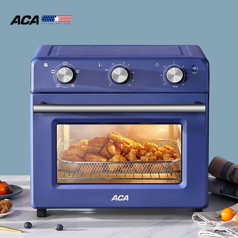 ACA/北美电器电烤箱家用多功能小型自动智能空气炸锅28L容量可做蛋糕薯条鸡翅