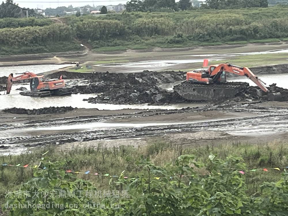 梧州水上浮船挖掘机租赁厂家直租