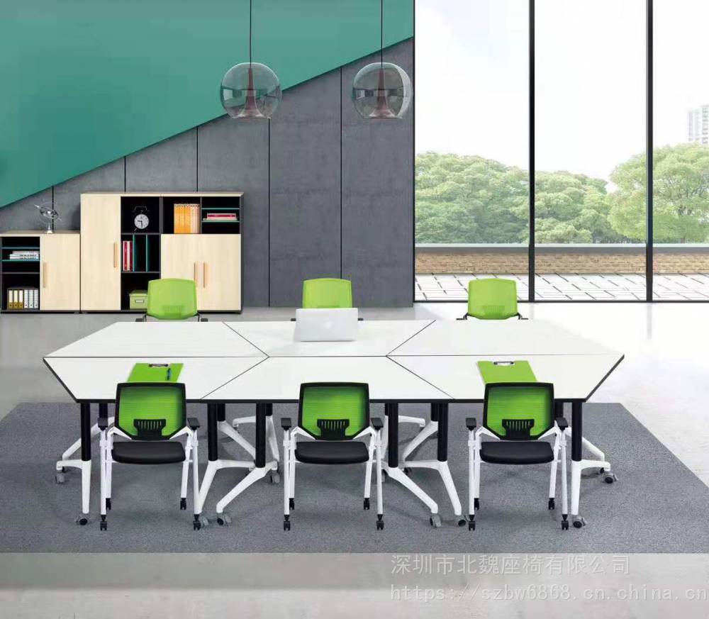 办公桌可移动拼接会议桌 培训桌折叠桌 折叠培训条桌长条桌
