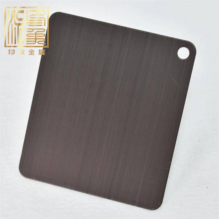 电镀加工古铜不锈钢板拉丝黑古铜供应印象金属科技销售304不锈钢板