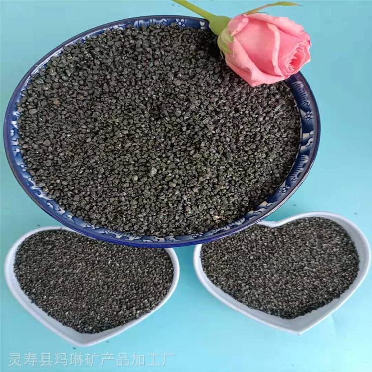 河北玛琳供应水磨石砖黑色沙子10-20目金刚砂