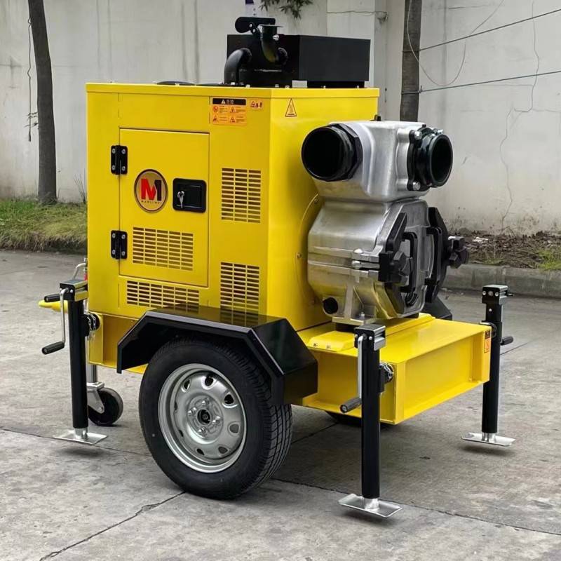 曼丽威久保田动力6寸口径MPT6KU-T柴油静音移动拖车污水泥浆泵