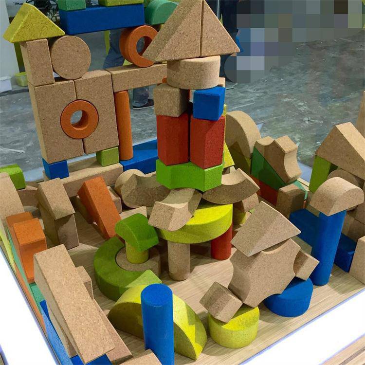 浦东新区杭州苏州嘉兴幼儿园早教中心高档大型木制彩色软木拼搭积木