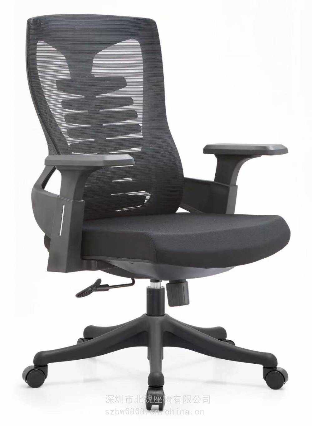 办公转椅子 员工椅 网布带扶手椅子 电脑办公网布椅 转椅