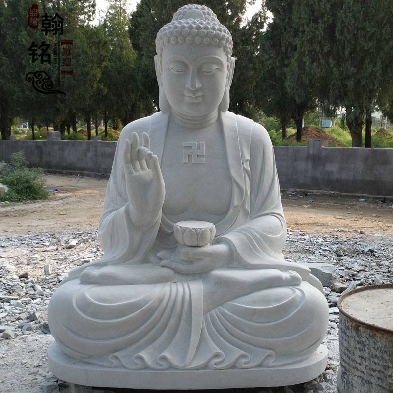 曲阳石雕人物定制户外大型雕塑汉白玉佛像