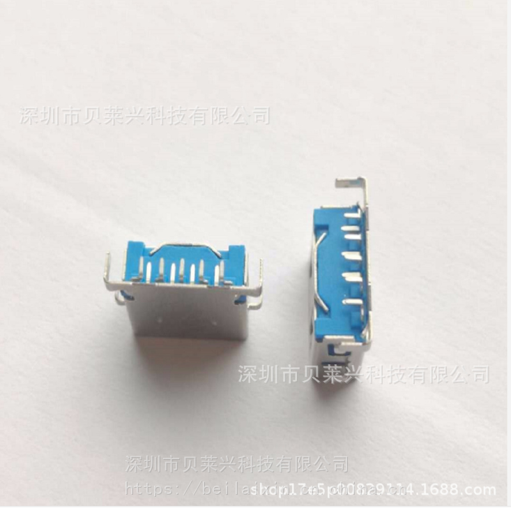 USB30-9P沉板母座30A母沉板四脚插板D