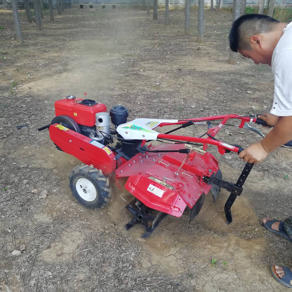 【核桃園專用趟地旋耕機 柴油款除草旋耕機 浙江省蔬菜大棚翻地機】