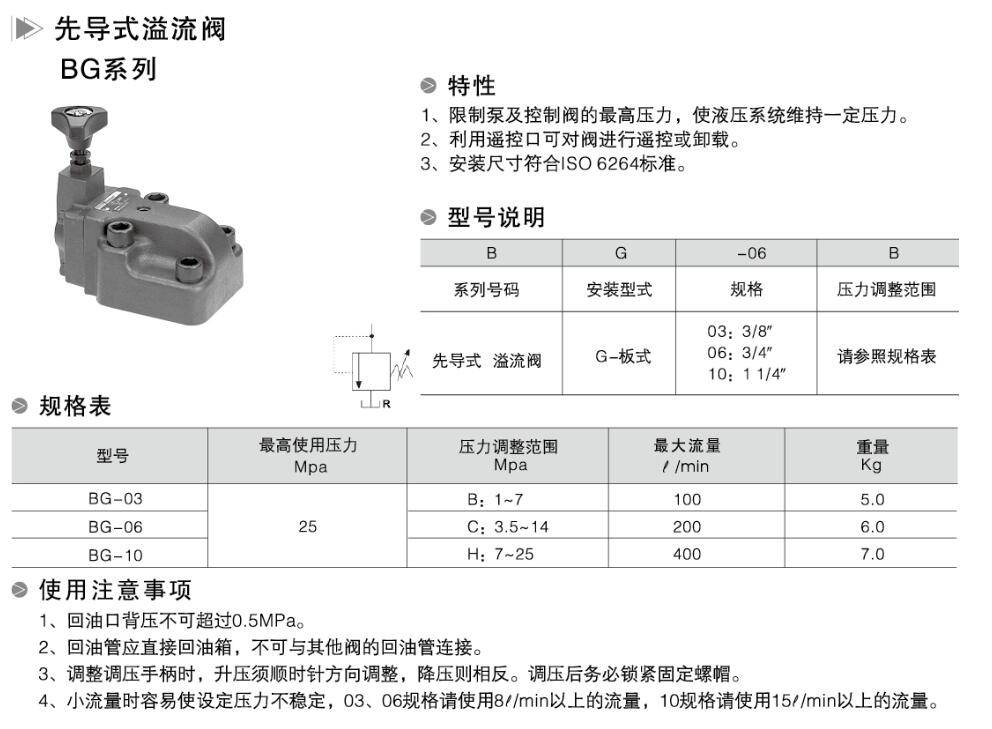 华德溢流阀型号对照表图片