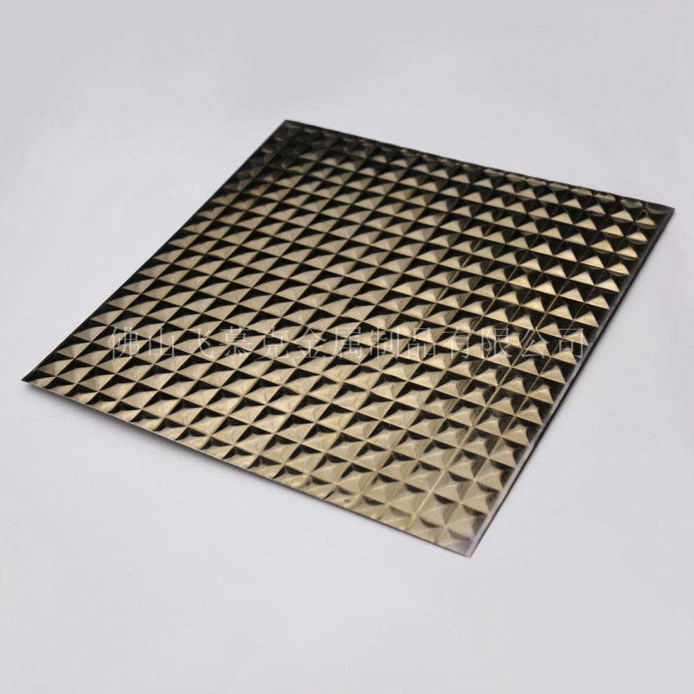 不锈钢冲压凹凸板玫瑰金 不锈钢压花板 304不锈钢台面板