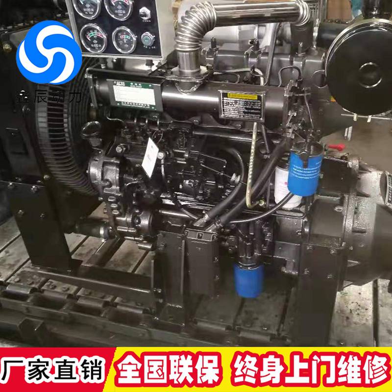 潍坊4102ZP柴油发动机涡轮增压直喷离合器皮带轮水泥罐车固定动力