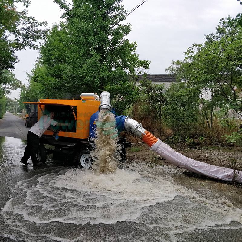 1000立方强自吸防汛排涝污水泵10寸移动式柴油机市政排污泵车