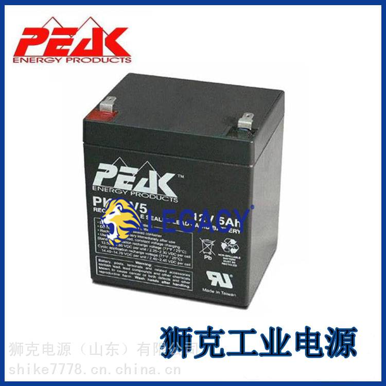 PEAK蓄电池PK12V12免维护铅酸12V12AH机房监控仪器设备