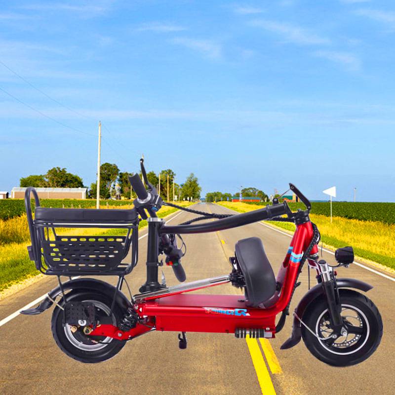 亲子折叠电动车11寸小型折叠电动迷你折叠代步电动车双人电动车