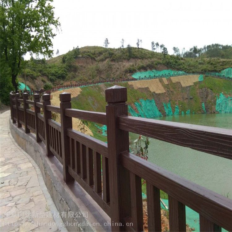 郴州仿木纹护栏预制景观仿木护栏建设新农村水池鱼塘栏杆