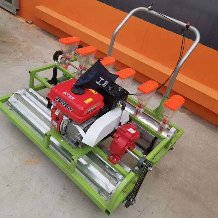 小型人力白菜播种机 手推药材播种机 汽油自走式芹菜播种器