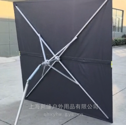 伞式围挡便携式伞形围档2X2米四方形铝架90度角弯头伞架定制厂家