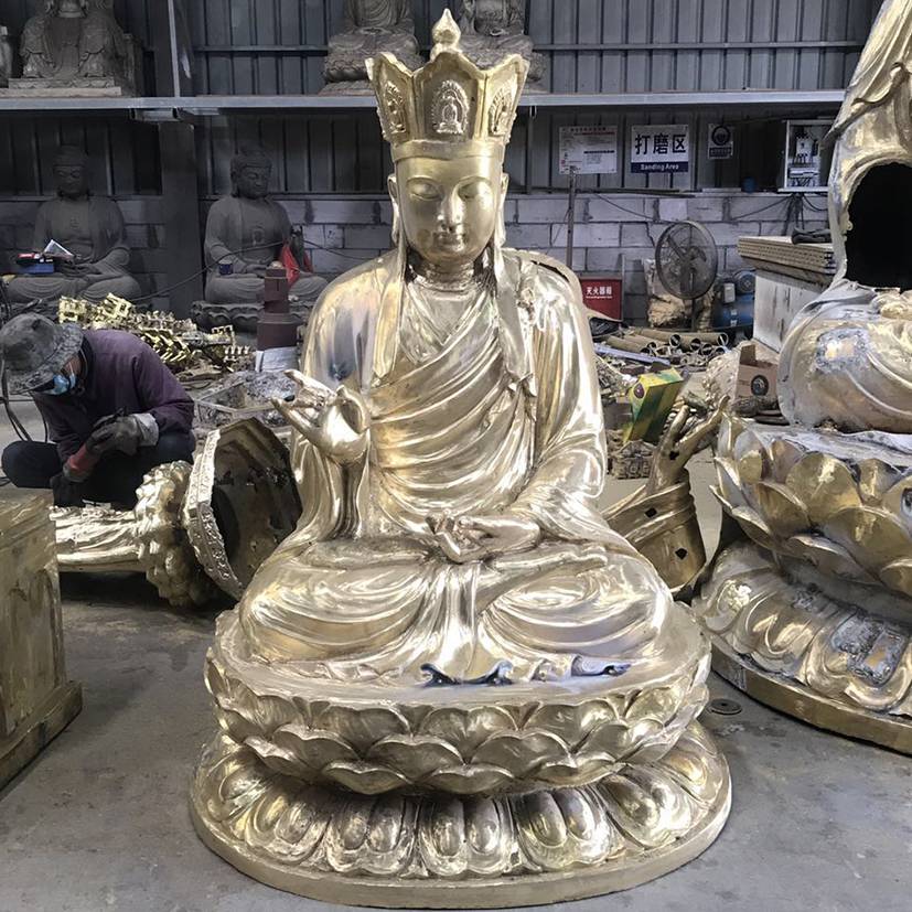 铜佛像制作温州禅相法器铸造寺院黄铜佛像