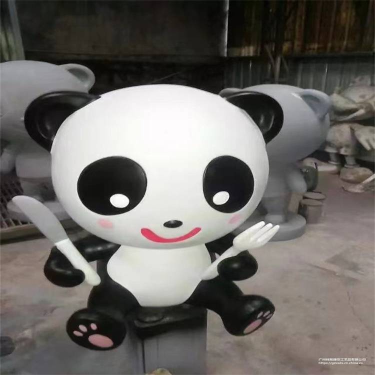 酒店餐饮店主题熊猫雕塑动物卡通熊猫雕塑