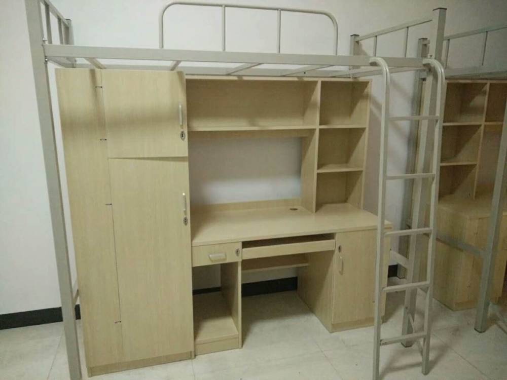 大学生公寓床 学生上下铺床 铁床 大学生宿舍 单人上铺铁床