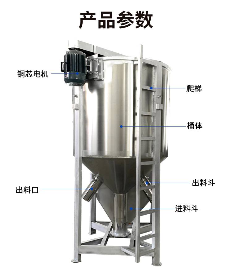 PVC塑料搅拌机螺旋式搅拌再抛洒下料循环搅拌华之翼机械PVC塑料搅拌机