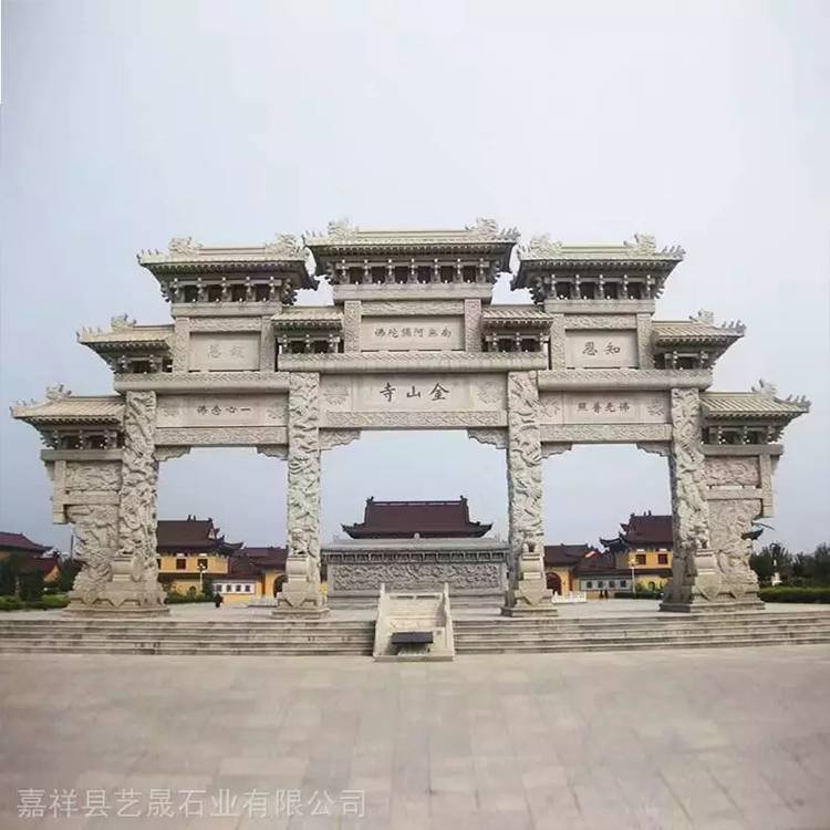 常年供应寺庙古建石牌楼景区大理石牌坊村庄单门三门造型美观大气