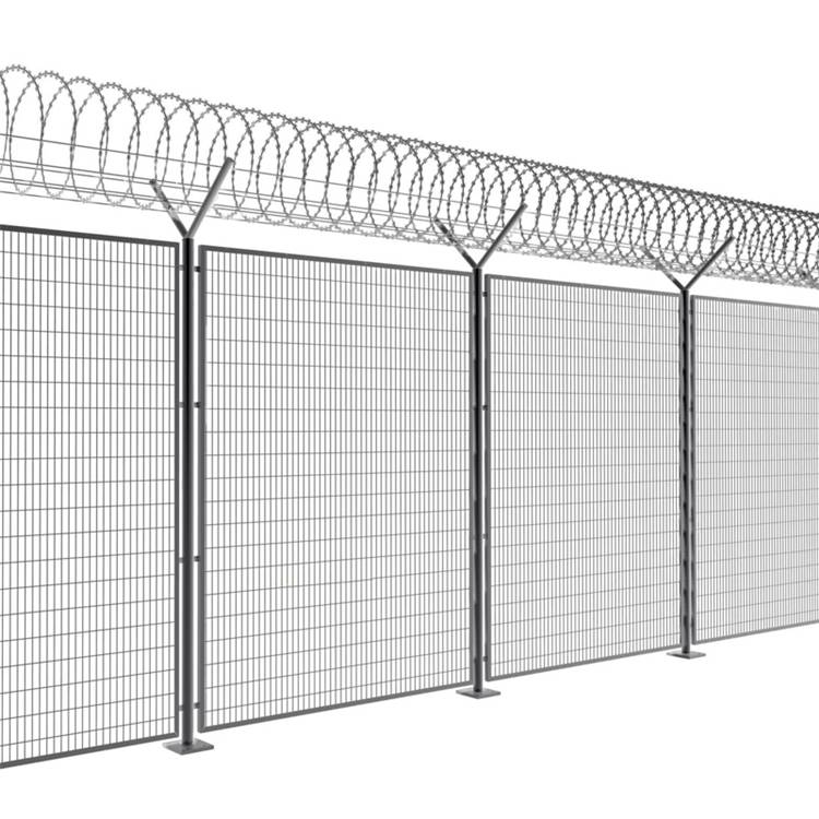 监狱铁丝隔离栅监狱巡视道隔离网栏监狱墙上钢网墙