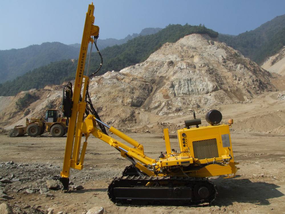 供应露天采矿水电工程jk580液压潜孔钻机干式除尘