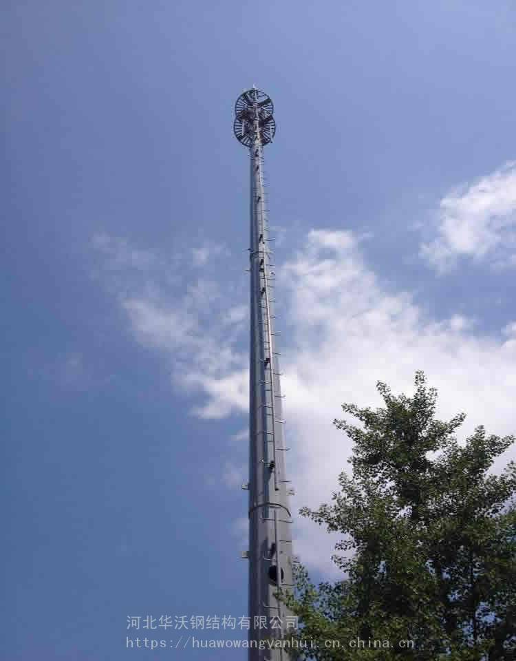 供应华沃单管塔单管塔生产10-100米单管通信塔通信塔材