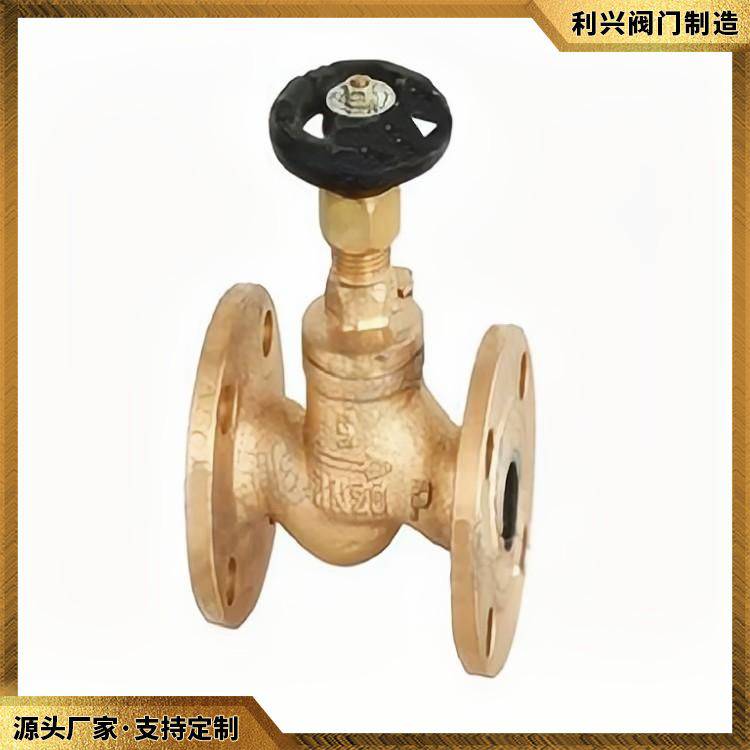 利兴阀门CBM1076-81船用法兰式青铜海水手动截止止回阀非标可定做