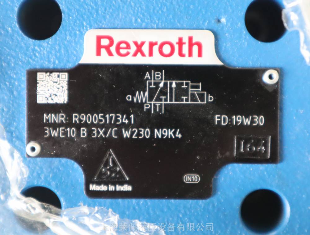 3WE10B33/CW230N9K4 R900517341 德国力士乐REXROTH电磁阀