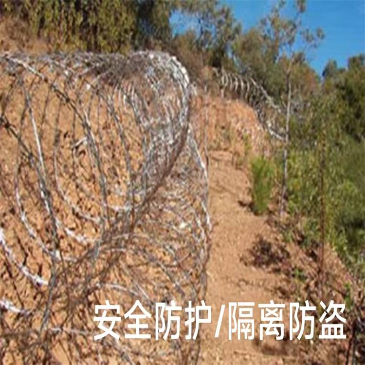 湖南滚筒刀片刺绳防护隔离刺网铁路防护刺绳