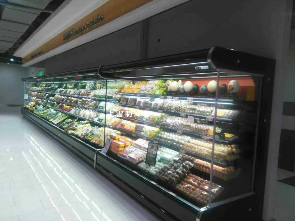 南宁生鲜超市冷风立柜 蔬菜水果冷藏柜 开放式蔬果展示柜