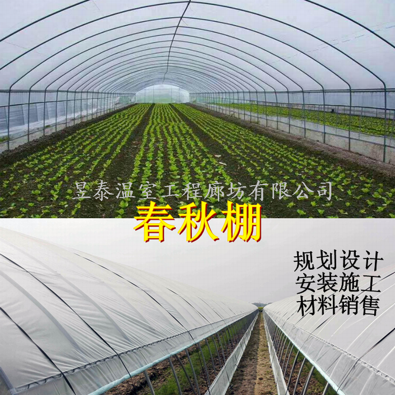 春秋棚冷棚薄膜简易单体拱棚蔬菜大棚昱泰温室大棚建设