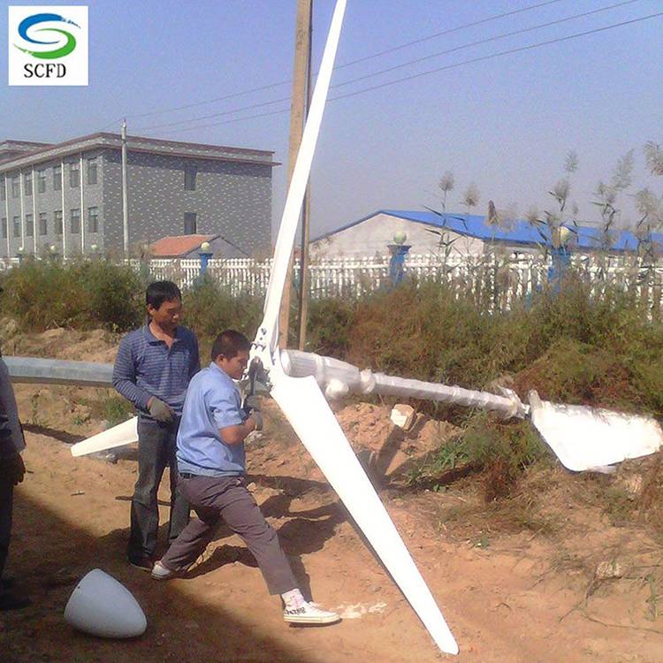 安徽砀山县离网风力发电机3千瓦风力发电机满足用电需求