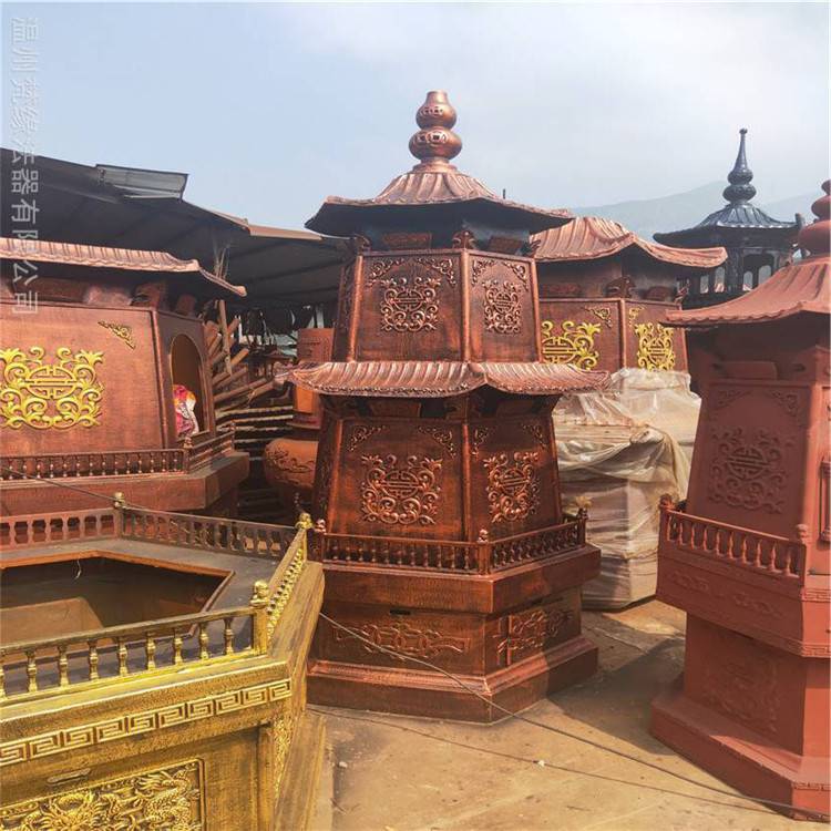 梵缘法器铸铜材质化钱炉寺庙焚经炉香炉生产厂家