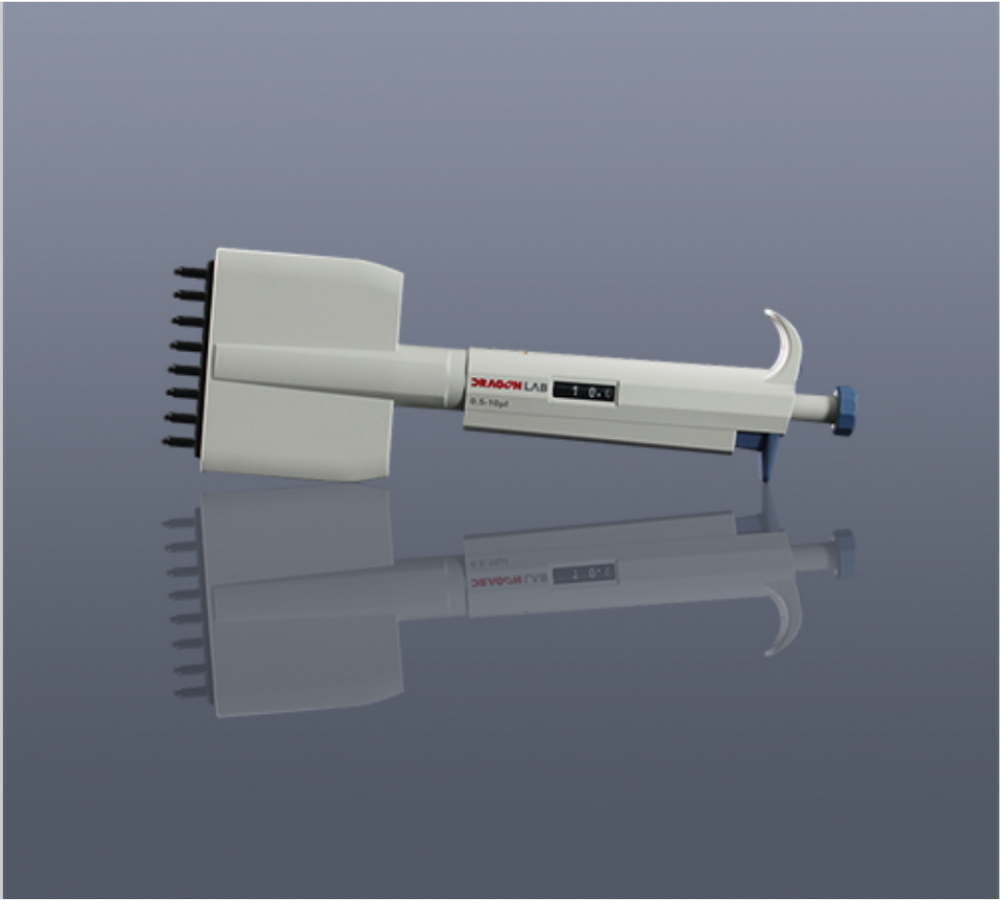 大龙MicroPette8道可调移液器量程范围5-50ul货号7030203006