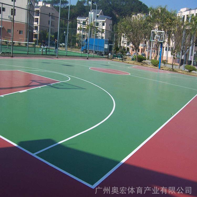 篮球场硅PU生产厂家，三亚篮球场建设施工价格，海口塑胶篮球场