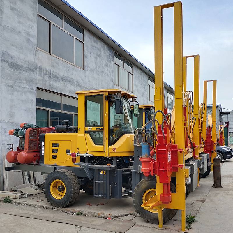 厂家直销936装载打桩机小型钻孔打拔锤一体光伏打桩机高速护栏打桩机