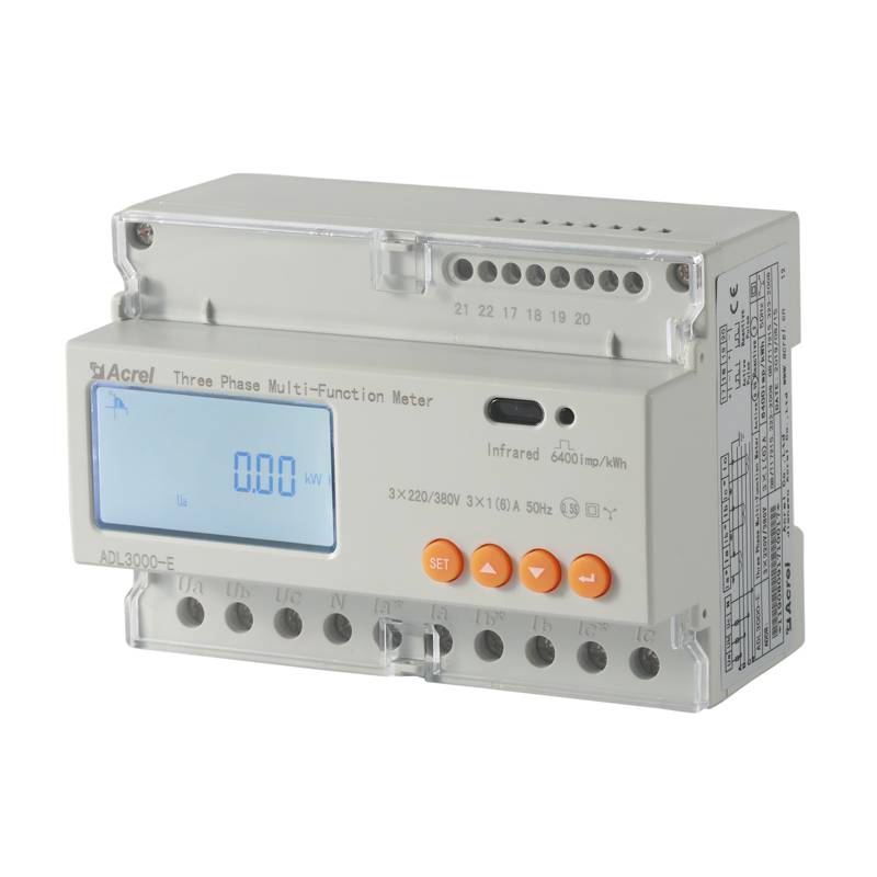 安科瑞ADL3000-E双向计量表UL认证三相导轨电能表脉冲输出带通讯