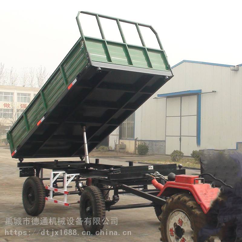 8米秸秆运输农用拖车后翻自卸车