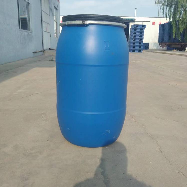 广东深圳30升抱箍桶50L蓝色法兰桶200升大口铁箍桶
