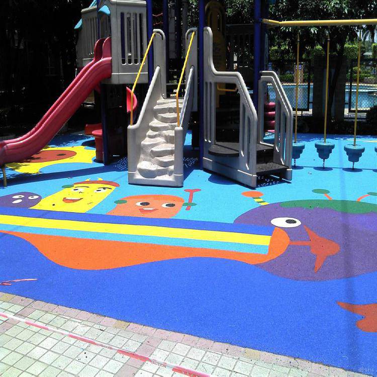 鑫威小区幼儿园儿童乐园塑胶地面儿童活动场地跑道
