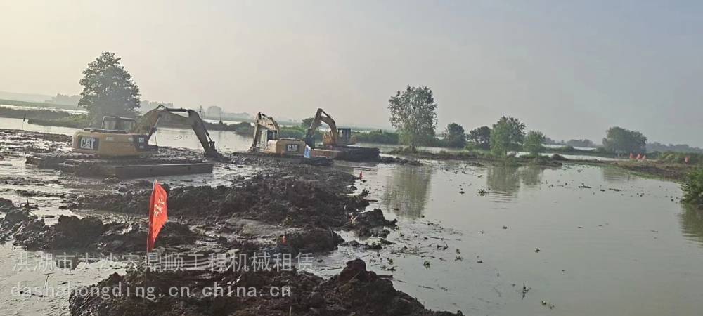 广安湿地水陆挖掘机租赁在线报价