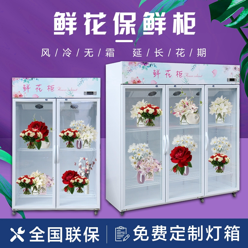 星雪鲜花保鲜柜玻璃展示冷藏柜花店鲜花冷藏柜