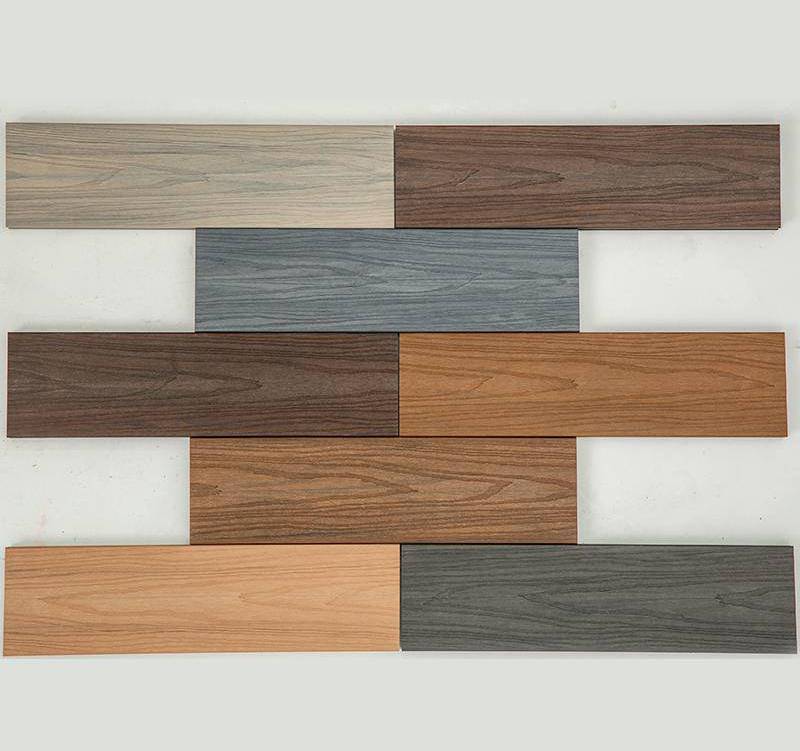 户外园林地板材料景观塑木地板二代共挤板仿木纹地板木塑共挤板