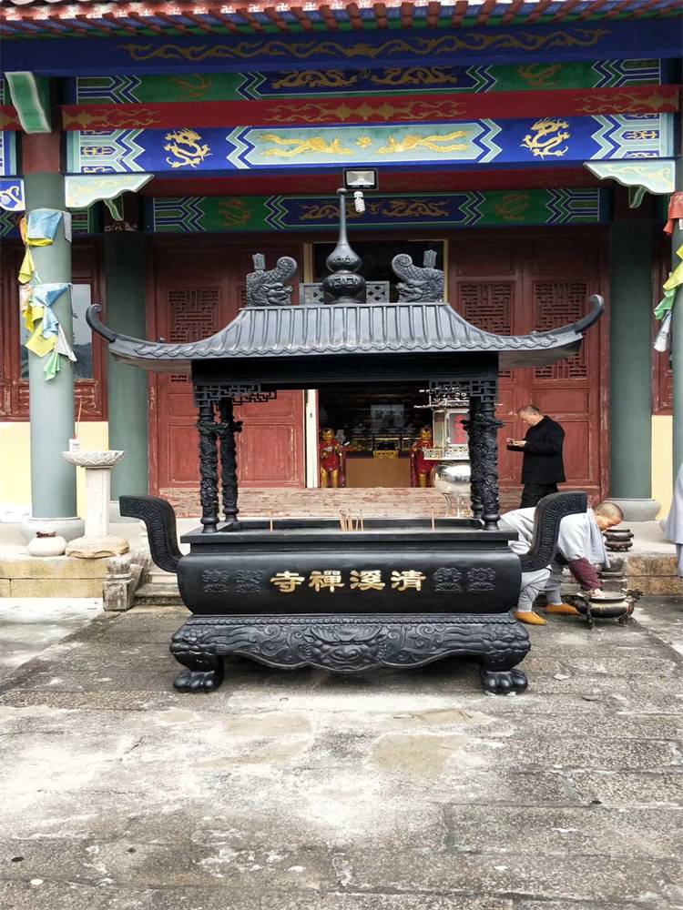 露天優質寺院長方形八龍柱香爐大型鑄鐵寺院插香香爐