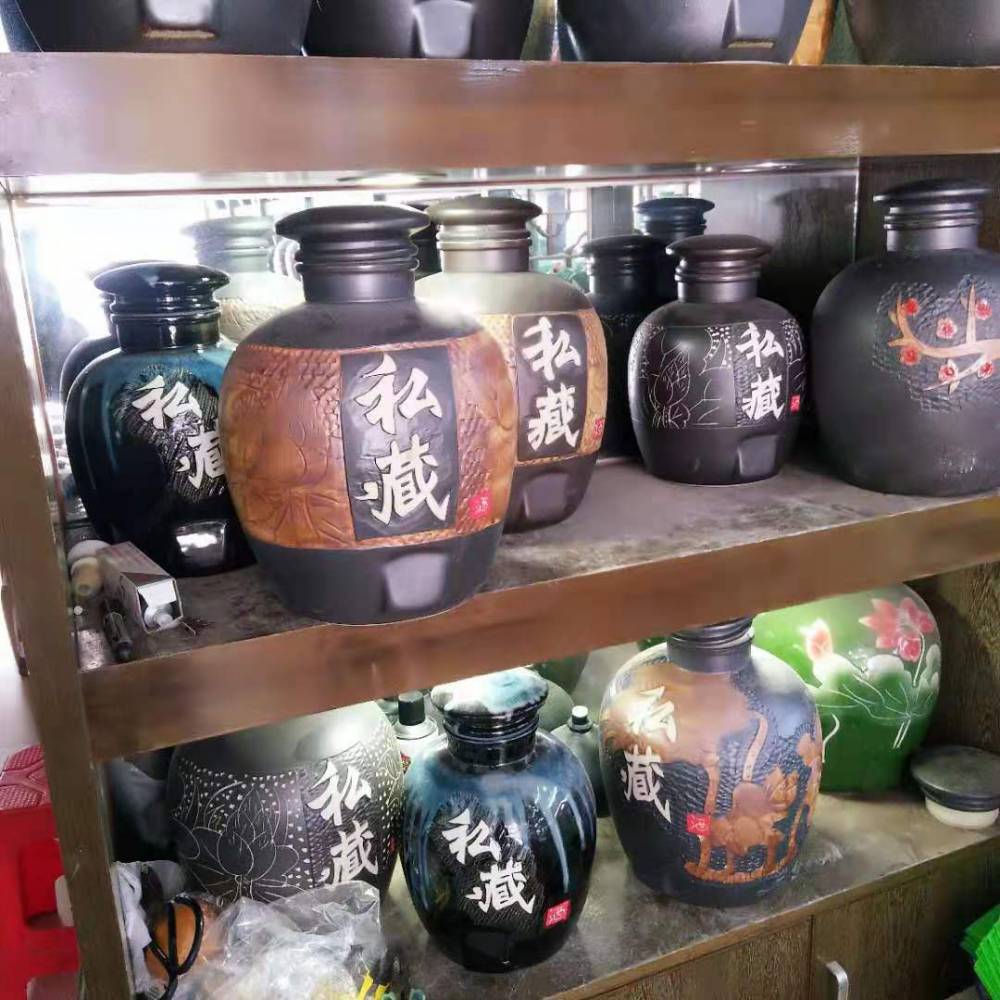 景德镇6斤陶瓷酒瓶小口中式10斤陶瓷酒坛价格