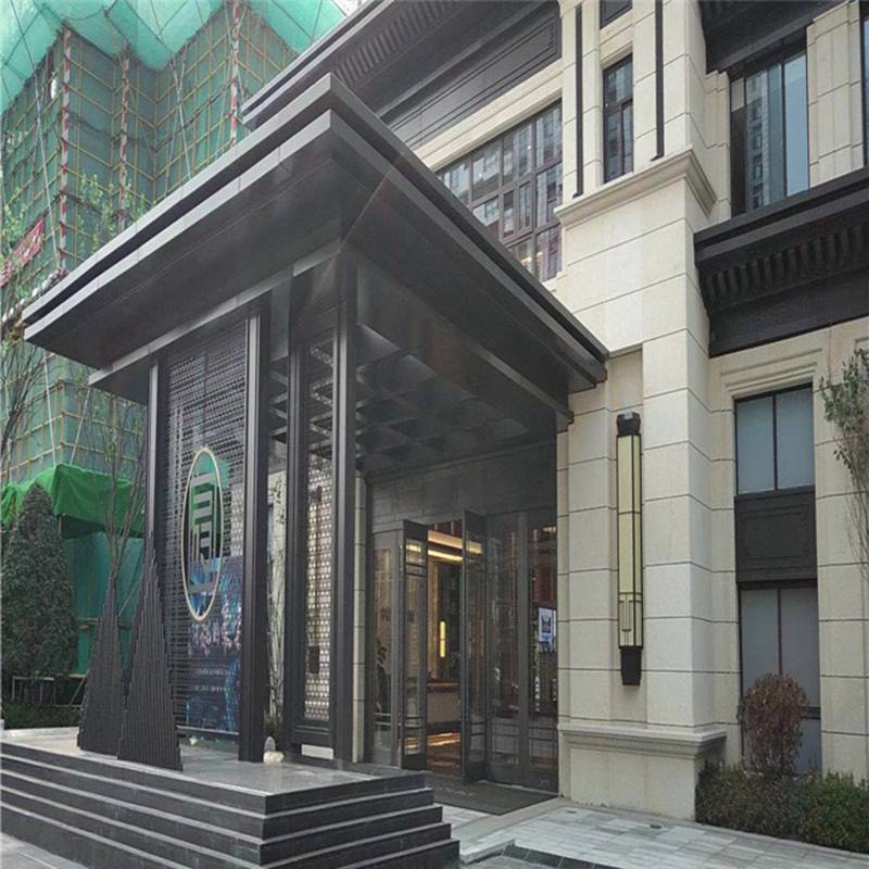 售楼部门头氟碳造型铝单板定制_铝单板生产厂家