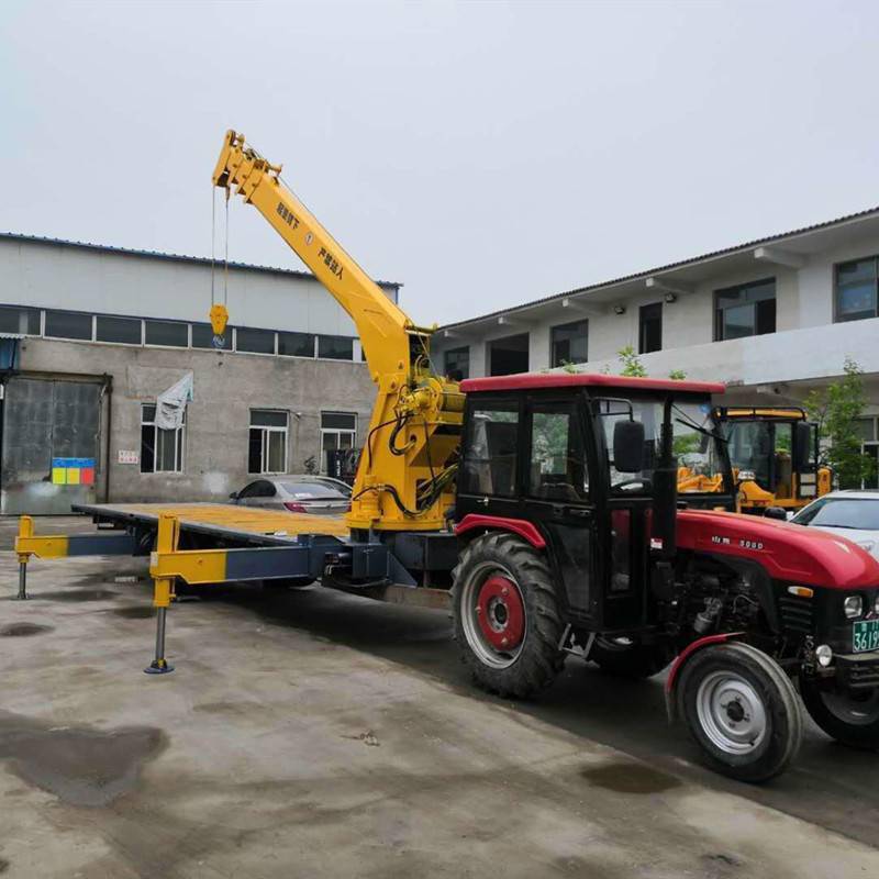 山东启翔按需定制拖拉机平板吊拖拉机随车吊价格促销